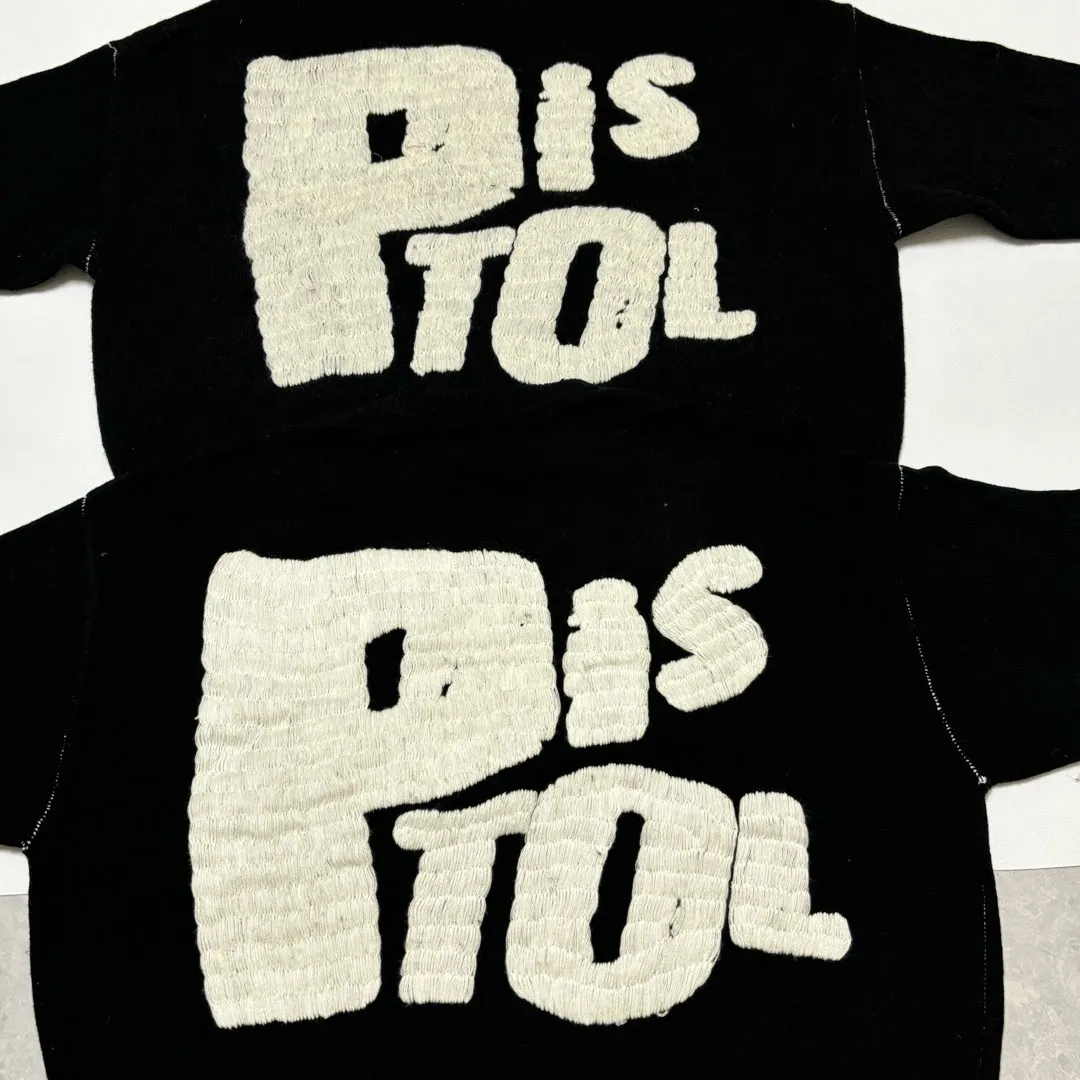 Proof VS genuine SAINT Mxxxxxx × Sex Pistols SP_CREW KNT/IAMA/BLK SEX PISTOLS band joint model destruction hand embroidered sweater black S-XL